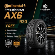 Continental CrossContact AX6 R20 285/50 (with installation)
