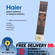 【READY STOCK】HAIER H43K6FG H43K66FG HTR-U27E SMART ANDROID TV REMOTE CONTROL WITH VOICE FUNCTION