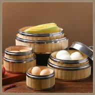 MXFASHION Steamer Basket Gift Idea For Cooking Bamboo Lid Steam Basket Woven Bamboo Chinese Food Ste