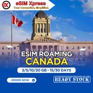 eSIM Canada 3/5/10/20 GB Data | 15/30 Days | eSIM Roaming | eSIM Travel
