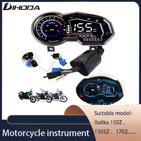 New Universal Waterproof LED Digital Motorcycle Speedometer Dashboard with Multi-Function Display fo