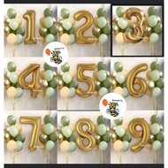 Gold Number Balloon Set/Number Balloon Package