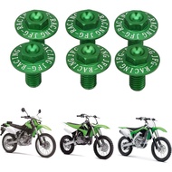 AnXin 6 Pcs CNC Green Fork Guard Bolts Screw for KX80 KX85 KX125 KX250 KX250F KX450F KLX450 KLX300R 