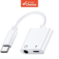 2-in-1 USB-C to 3.5mm Audio & PD Fast Charger Splitter for Samsung S25 S24 Pro