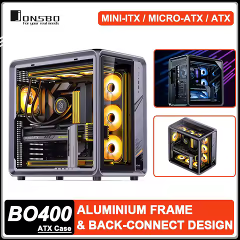 JONSBO BO400 ATX Case Side View Sea View Room Supports 360 Water-cooled 10 Fan Positions Desktop Com
