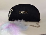 限量熱賣🔥正貨✅ Dior 迪奧專櫃禮品黑色絲絨化妝包🔹巳改加鏈 ✨節日送禮物自用