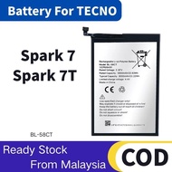 Battery Bateri Compatible For TECNO Spark 7 / Spark 7T BL-58CT