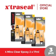 [BUY MORE SAVE MORE] Xtraseal 4 Minutes Clear Epoxy (2 x 17ml x 3pcs)