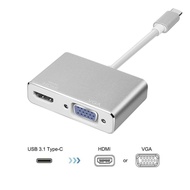 2 in 1 Usb 3.1 Type C To VGA And HDMI Adapter