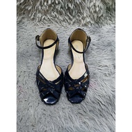 Peep Toe Ankle Strap Low Heels