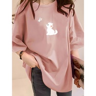 2Y899 1XL-5XL Tshirt Women Clothes T shirt Plus Size Crop Top Loose comfortable Fashion tee Clothing