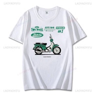 Classic Super Cub Citi100 Motorcycle Print T-shirt
