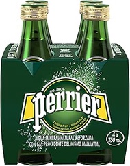 Perrier Sparkling Natural Mineral Water, 4 x 330ml