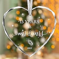 15 Year Anniversary Crystal Gifts for 15 Year Anniversary, 15th Anniversary Couple Gifts for Her,Cou