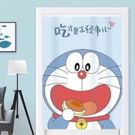 Cartoon Doraemon Cloth Curtain Half Curtain Hanging Curtain Hanging Curtain Blocking Curtain
