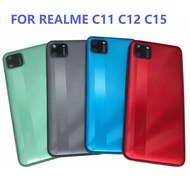 Back Cover for Realme C11 C12 C15 Back Housing Back Battery Cover Door Rear Housing Case with Button
