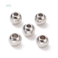 100pc 304 Stainless Steel Round Spacer Beads Stainless Steel Color 4x3mm Hole: 1.5mm