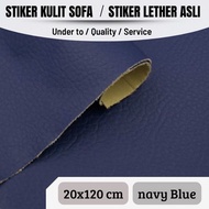 stiker sofa kulit kulit sofa tempel kulit sofa meteran - navy blue