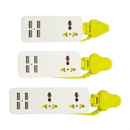 KY/JD Travel Portable Charging Socket British Standard3Pin Plug with Multiple PortsUSBCable Socket Mini JW1D