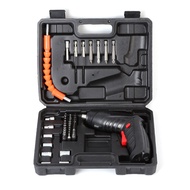 (SG) 47-Pieces Tool Kit with Carry Case Cordless Electric Screwdriver Drill Tool Set USB Power Rechargeable Battery