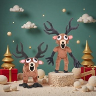 Christmas Reindeer Plush Toy 99 Nights In The Forest Deer Funny Game Peripheral 99 Nights Toy Doll C
