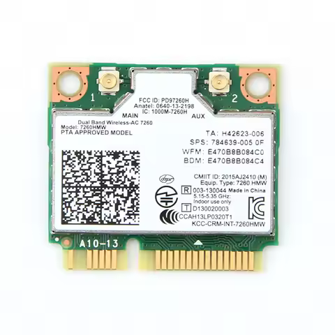 Dual Band Wireless Card 7260 7260ac 7260HMW ac7260 Mini PCI-E 2.4G/5Ghz Wlan Bluetooth 4.0 802.11ac/