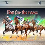 Fanghui 7 * 5ft Kentucky Derby Photography Backdrop Polyester Run for The Roses Festival Celebration