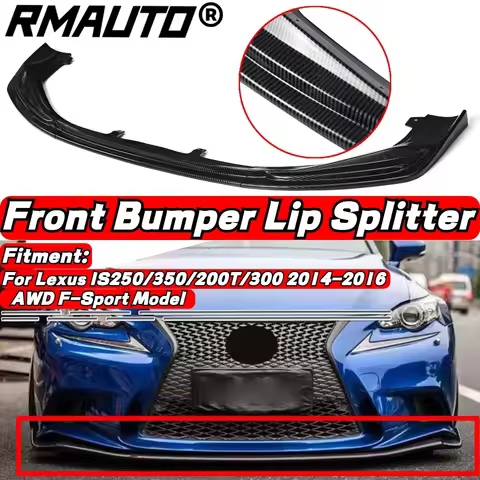 RMAUTO Carbon Fiber Front Bumper Lip Splitter Diffuser Spoiler Chin For Lexus IS250 IS350 IS200T F-S