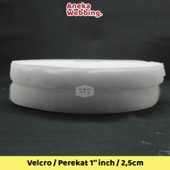 Velcro 1" inch Adhesive/ 2.5cm White (Meter)
