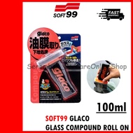 SOFT99 GLACO GLASS COMPOUND ROLL ON - 100ml - Glaco watermark remover / japan glaco / japan car care