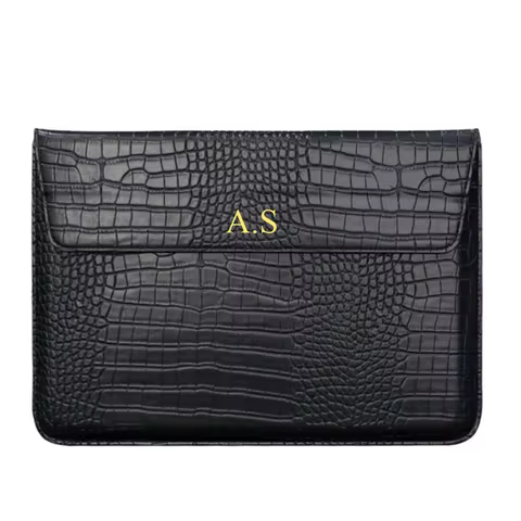 Unisex Custom Letter Envelope Leather Laptop Sleeve for MacBook Air 13 Retina 13.3 14 15 Free Person