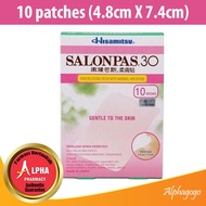 Salonpas 30 Gentle to Skin 10 patches (4.8cm X 7.4cm)