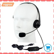 [rqgrov] USB Headset with Microphone Noise Cancellation Pc / Laptop Headset for