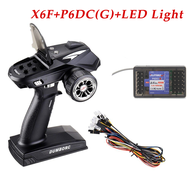 DUMBORC ชุด X4 X6ส่งสัญญาณ6CH 2.4G W/ X6FG Gyro ตัวรับสัญญาณ X6F ไฟ LED สำหรับ1/8 1/10 RC รถยนต์เรือ