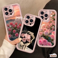 Compatible for Infinix Smart 8 7 Hot 40 Pro 40i 40 Pro 30i 30Play 30i Spark Go 2024 2023 Note 30 VIP 12 Turbo G96 ITEL S23 Romantic Sunset Roses All-inclusive Phone Case Soft Cover