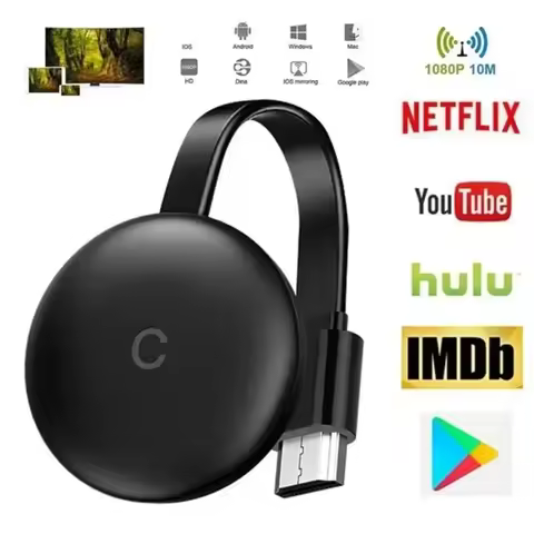 5G/2.4G 1080P Wireless WiFi Display Dongle Screen Mirroring HD TV G12 TV Stick For Chromecast 4K HD 