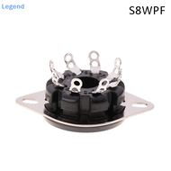 💖【Lowest price】Legend 1PC 8Pin Bakelite Tube SOCKET BASE S8WPF Bakelite gilded สำหรับ KT88 6550 6SN7 EL34เครื่องขยายเสียงหลอดสูญญากาศ