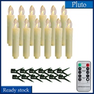 NEW 10PCS Flameless Candles Christmas Decor Battery Operated Remote Control LED Christmas Candles With Tree Clips For