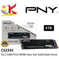 PNY CS2241 INT SSD M.2 2280 NVME GEN 4X4 INTERNAL SOLID STATE DRIVE 3D NAND FLASH MEMORY - 4TB