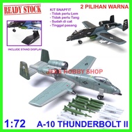 Model Kit XUJA 1/72 Aircraft A-10 Thunderbolt II A-10A Warthog Attack Aircraft A10 Snapfit