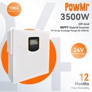 PowMr 3.5KW Hybrid Solar Inverter 500Vdc รองรับ 24V Lifepo4 แบตเตอรี่ในตัว 100A MPPT Solar Charger C