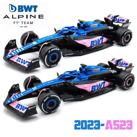 Bburago 1:43 BWT Alpine 2023 A523 #10 #31 F1 Racing Formula Car Static Simulation Diecast Alloy Mode