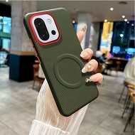 Magnetic Wireless Charging Leather Woven Pattern Phone Case for OnePlus 13T 1+13 13R One Plus Ace 5 