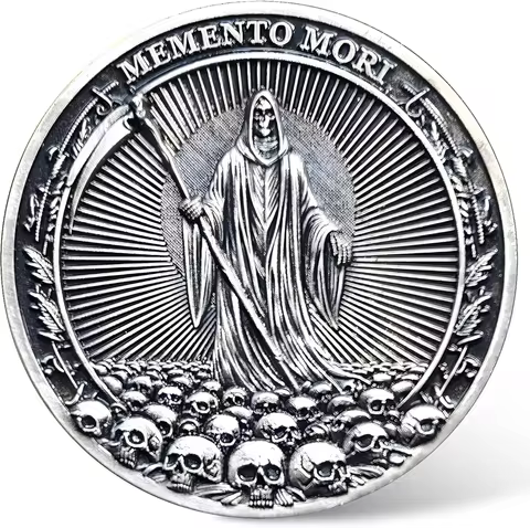 Memento Mori Challenge Coin: A Timeless Reminder to Appreciate Life's Fragility and Live Fully