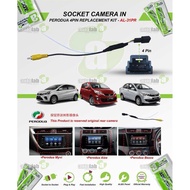 Perodua Myvi 2018 / Bezza Reverse Camera Socket RCA Input 4pin (For Android Player)
