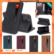 Magnetic leather case for iPhone 15 Pro Max, 14, 14 Pro Max, 13, 13 Pro Max,12, 11, 11 Pro Max, Xs M