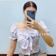 BKK TOP - CHECKERED RIBBON