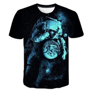 Space Galaxy นักบินอวกาศ3D เสื้อยืดผู้ชายผู้หญิงเด็ก Universe พิมพ์ Star Sky เสื้อยืดผู้ชาย