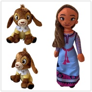 ​​Wish Movie Asha with Goat Valentino Plush Toy, Disney Princess Stuffed Animal Doll​​