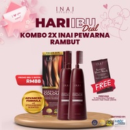 KOMBO 2X INAI PEWARNA RAMBUT HALAL INAI REPUBLIC - Tanpa Bleach | Bau Strawberry | Olive Oil & Aloe 